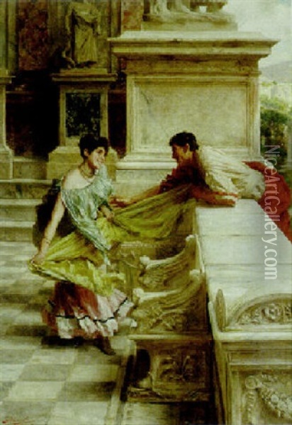 Flirtation Oil Painting - Giovanni Muzzioli