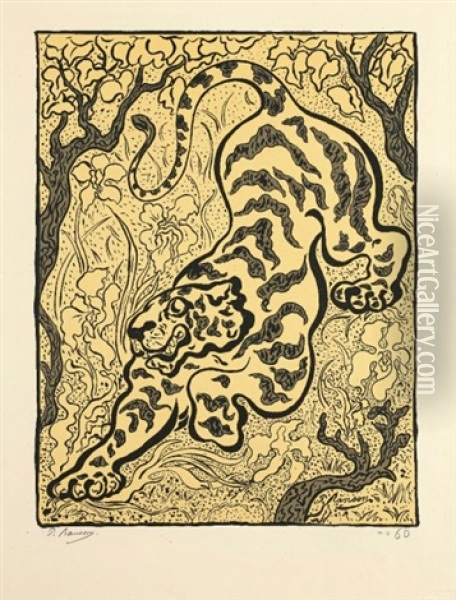 Tigre Dans Les Jungles Oil Painting - Paul Elie Ranson