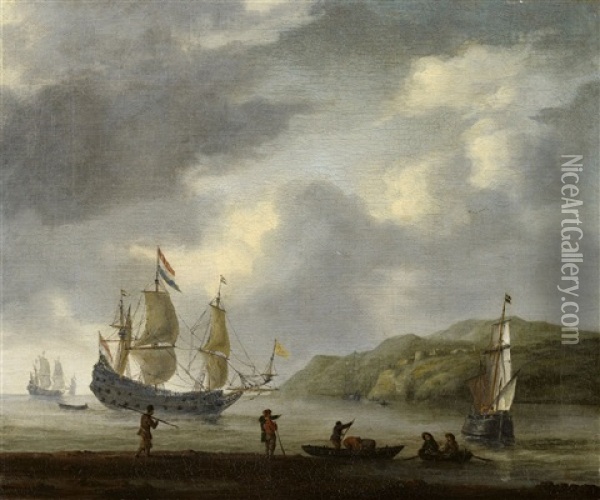 Ships Off The Coast Of North Africa Oil Painting -  Zeeman