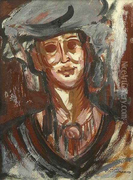 Cabeza De Mujer Oil Painting - Jose Clemente Orozco