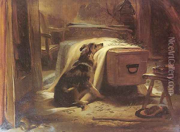 The Old Shepherd's Chief Mourner 1837 Oil Painting - Sir Edwin Henry Landseer