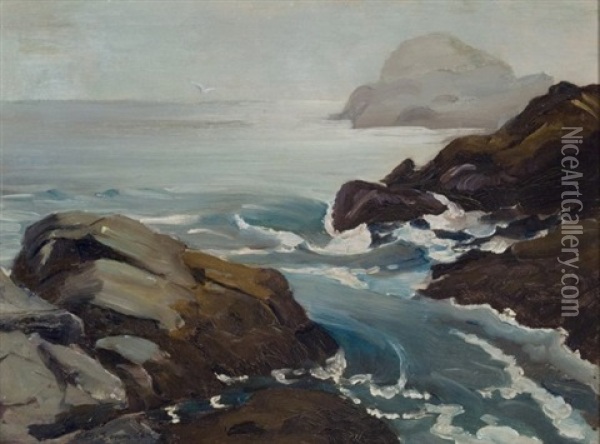 Gull Rock, Monhegan Oil Painting - Amanda Brewster Sewell