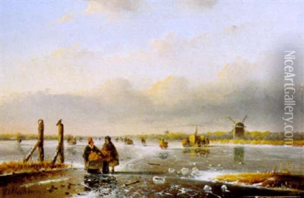 Wintervergnugen Oil Painting - Jacobus Hendricus Johannes Nooteboom
