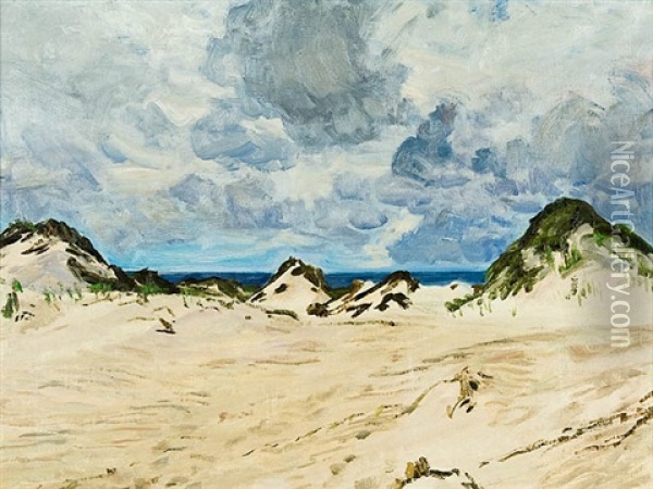 Dunen Auf Sylt Oil Painting - Johannes Haensch