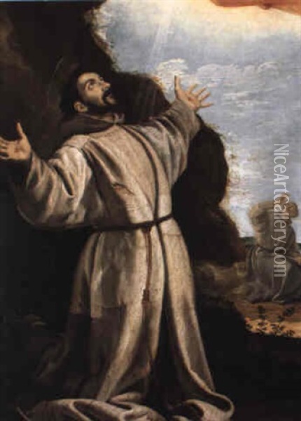Saint Francis Receiving The Stigmata Oil Painting - Bartolome (Carducho) Carducci