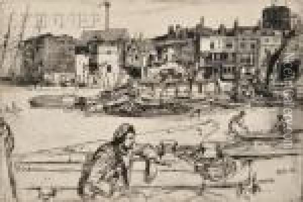 Black Lion Wharf Oil Painting - James Abbott McNeill Whistler