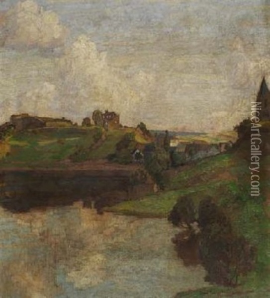 Burgruinen (ulmener Maar Eiffellandschaft) Oil Painting - Richard Kaiser