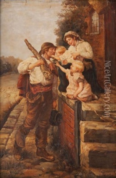 La Famille Oil Painting - Theodore Gerard