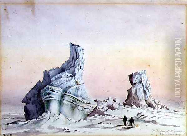 An Iceberg off Cape Evans, 1-11th September, 1911 Oil Painting - Edward Adrian Wilson