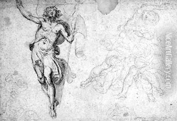 Studies For The Resurrection Of Christ Oil Painting - Santi Di Tito