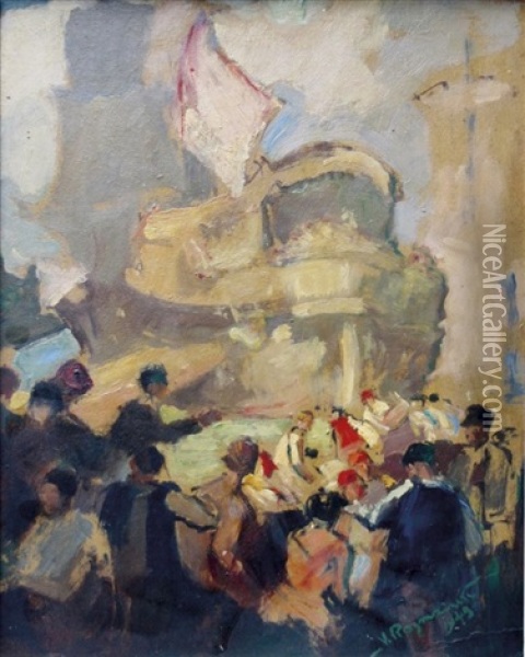 Le Vaisseau Fantome Oil Painting - Vladimir Rozmainsky
