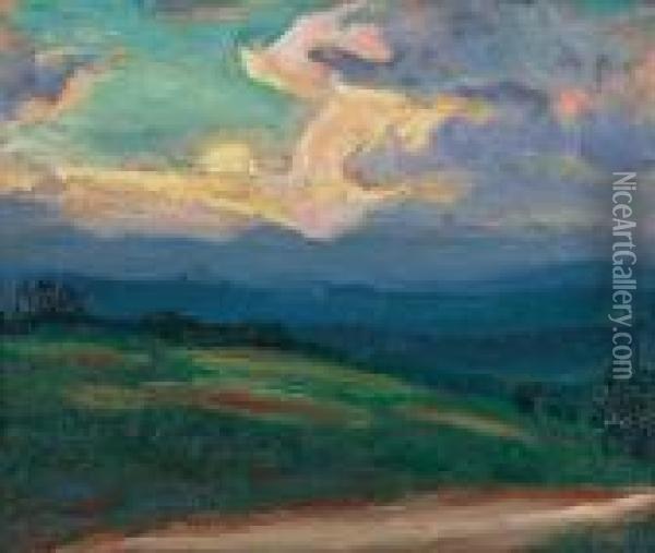 Blue Ridge Mountains, Virginia Oil Painting - Marc-Aurele Foy De Suzor-Cote