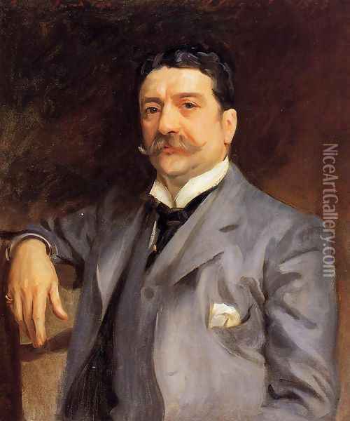Portrait of Louis Alexander Fagan Oil Painting - John Singer Sargent