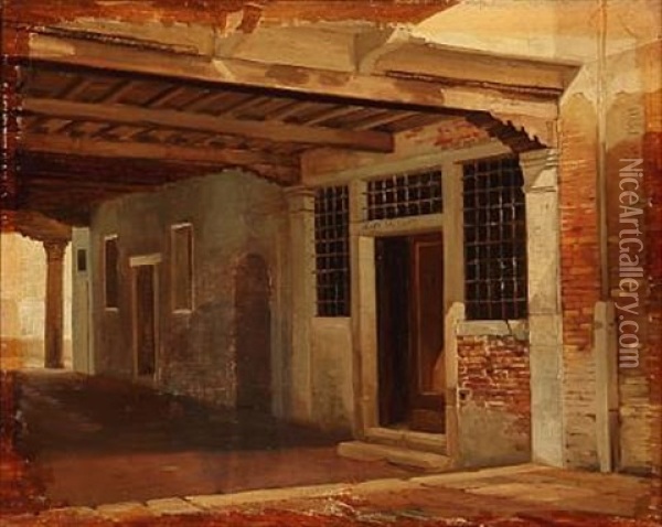 Gade I Venedig Oil Painting - Frederik Christian Lund