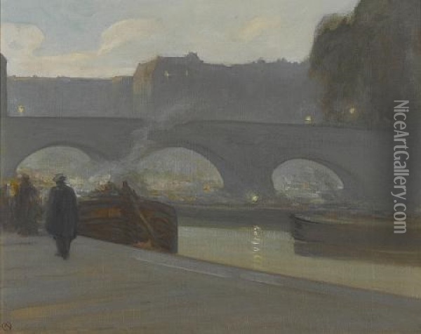 Pont Neuf, Paris Oil Painting - Xavier Martinez