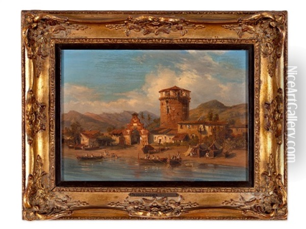 Coast Of Naples Oil Painting - Teodoro Duclere