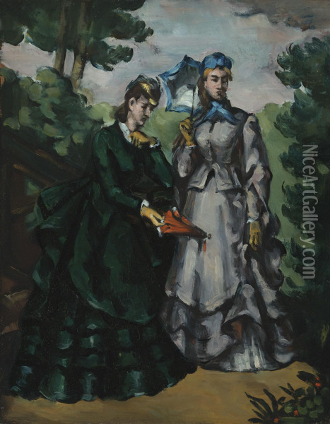 La Promenade Oil Painting - Paul Cezanne