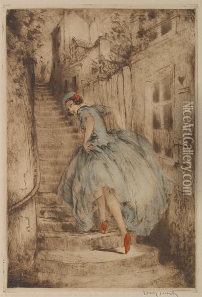 Charm Of Montmartre Oil Painting - Louis Icart