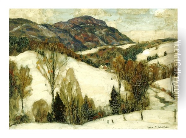 Wintry Hills Oil Painting - John Fabian Carlson