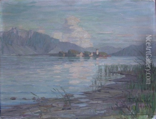 Chiemsee Oil Painting - Theodor Schnitzer