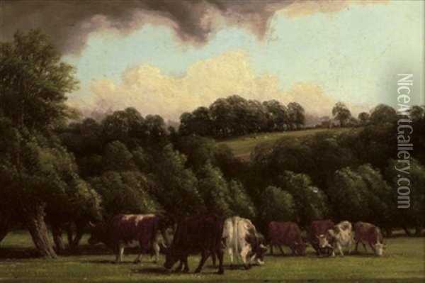 Near Leamington Oil Painting - Thomas Baker