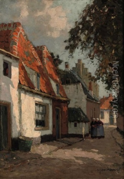 Street In Zeeland Oil Painting - Gerard Delfgaauw