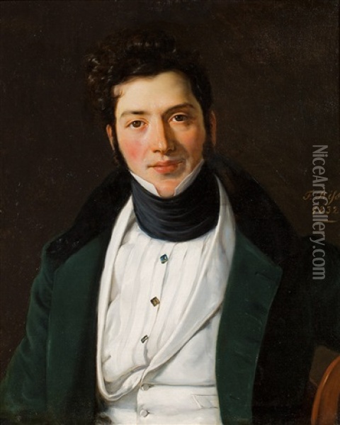 Portrait D'homme Oil Painting - Francois Riss