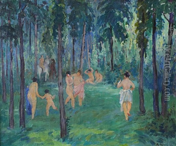 Nahe Divky V Lese Oil Painting - Rudolf Vejrych