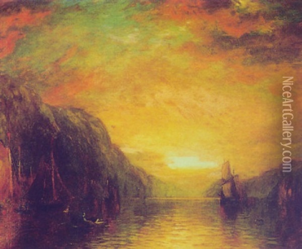 On The Upper Hudson Oil Painting - George Herbert McCord