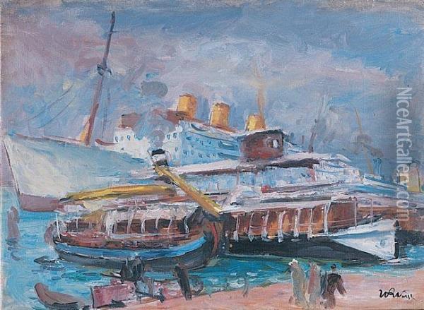 Port Morski Oil Painting - Wojciech Weiss