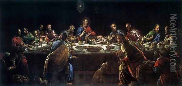 The Last Supper Oil Painting - Leandro Bassano