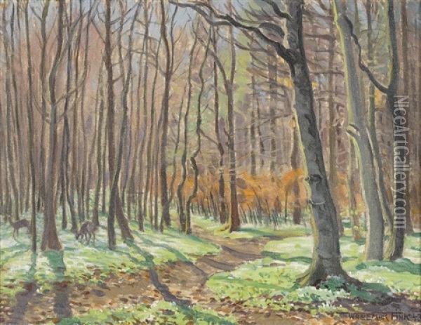 Fruhling Im Wald Oil Painting - Waldemar Theophil Fink