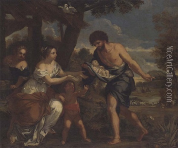 The Finding Of Romulus And Remus Oil Painting - Pietro da Cortona