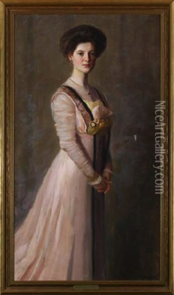 Portrait Of Mary Isabella Neilson, Known As Baby Belle Oil Painting - Nicholas Richard Brewer