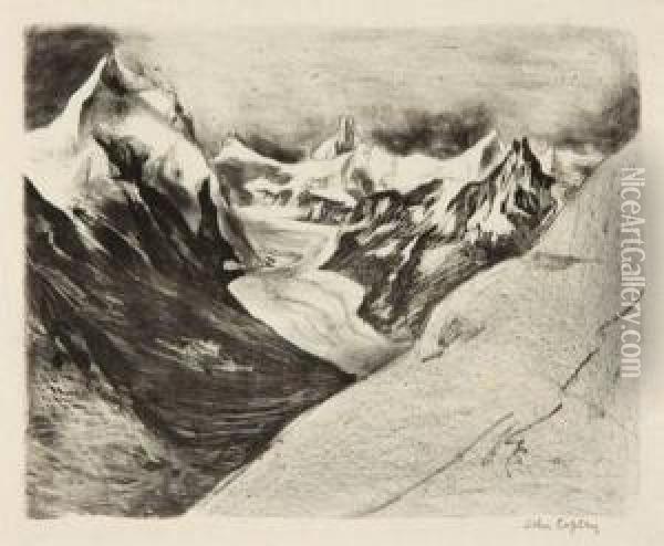 Swiss Alps Oil Painting - John Copley