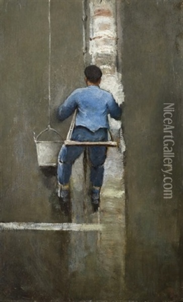 The Housepainter Oil Painting - Jean Beraud