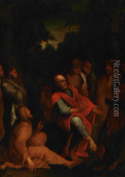 Scene Fra Apostlenes Gerninger Oil Painting - Hendrik Krock