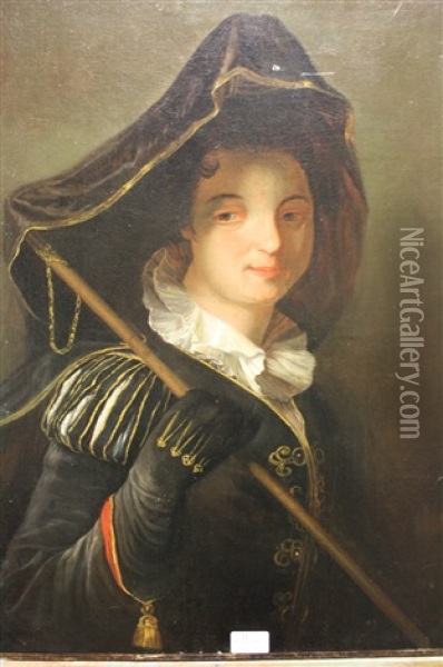 La Marquise De Moulins - Rochefort Oil Painting - Jean-Baptiste Santerre