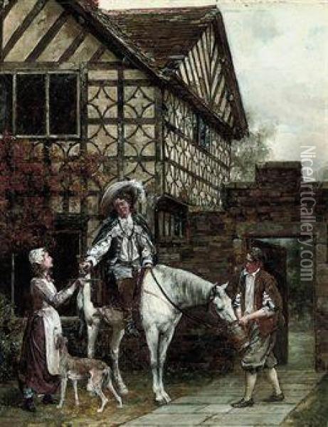 The Stirrup Cup Oil Painting - Talbot Hughes