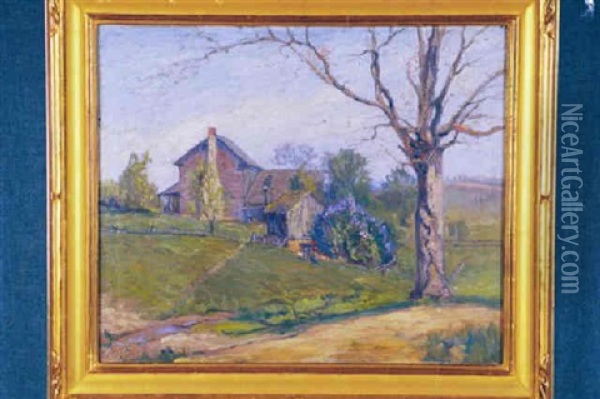 The Conley Farm Oil Painting - George Matthew Bruestle