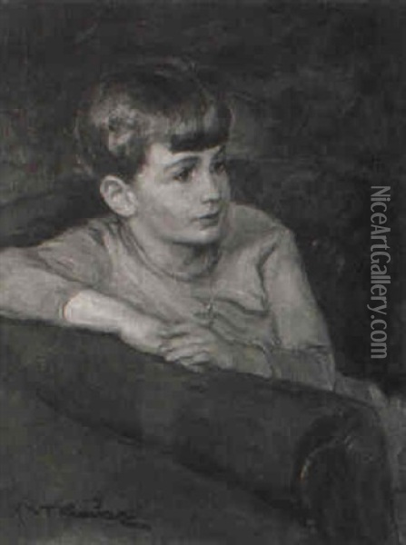 Portrait Of Konrad Bergstein Oil Painting - Wilhelm August Leopold Christian Krause