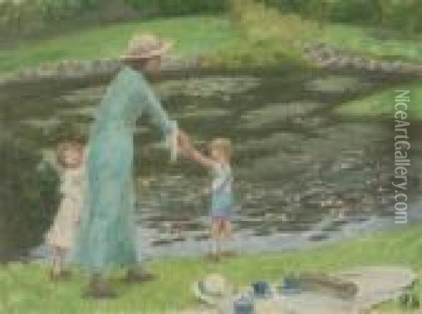 The Lily Pond Oil Painting - Bonny Rupert