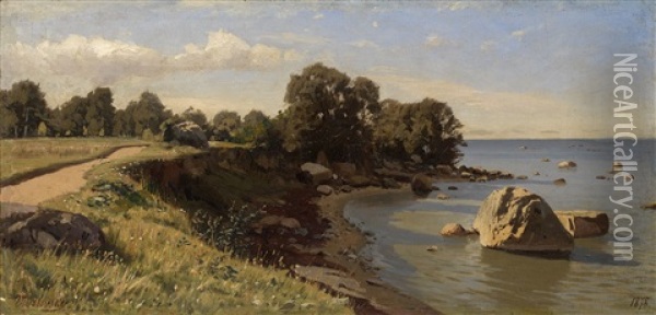 Summer Day By The Sea Oil Painting - Vladimir Donatovitch Orlovsky