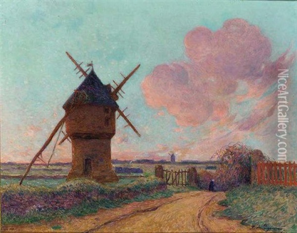 Moulin De La Mass Oil Painting - Ferdinand du Puigaudeau