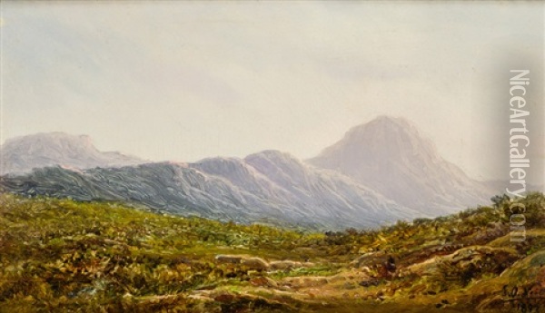 Vista Del Monte Tomi, Pollensa, Mallorca Oil Painting - Joan O'Neille