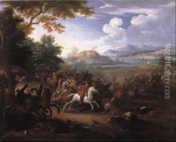 La Prise De Belgrade Par Le Prince Eugene Oil Painting - Jan van Huchtenburg