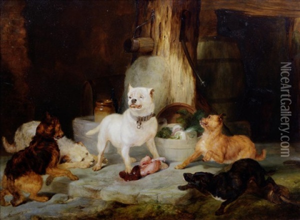 The King Of The Castle Oil Painting - Martin Theodore Ward