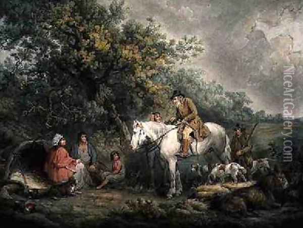 Morning or The Benevolent Sportsman Oil Painting - George Morland