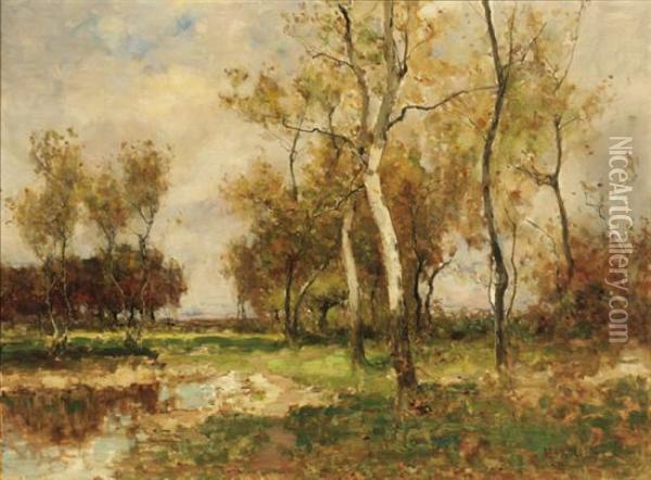 Woodland Landscape Oil Painting - Max Weyl