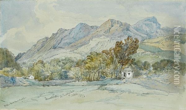 Near Beddgelert, Snowdonia, North Wales Oil Painting - James Webb